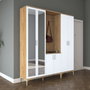 Hanah Home Soporte para el pasillo EA154 - 4498 Nogal y blanco